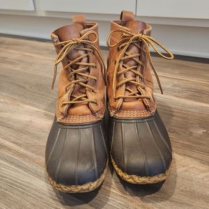 Women's LL Bean Original Duck Boot in Brown/Tan Size 10
